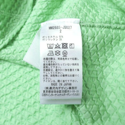 マメクロゴウチ Shirring Jersey Jacquard ハイネックトップス