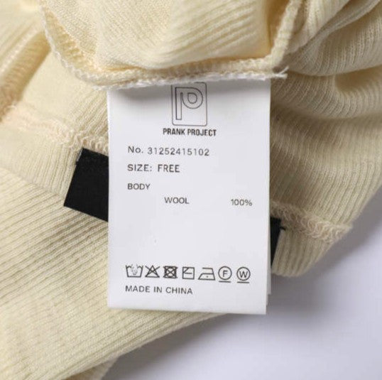 プランクプロジェクト Pure Merino Wool タートルネックトップ