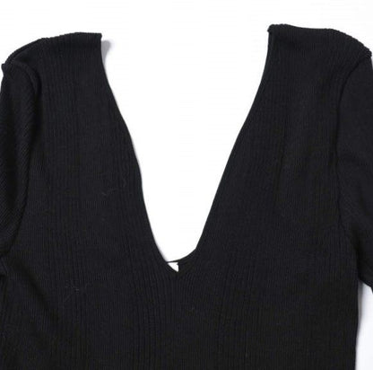 ハクジ Random Rib LS PO コットンシルクプルオーバー