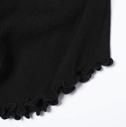 ハクジ Random Rib LS PO コットンシルクプルオーバー