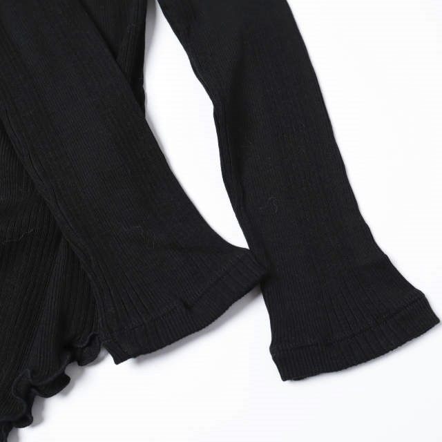 ハクジ Random Rib LS PO コットンシルクプルオーバー