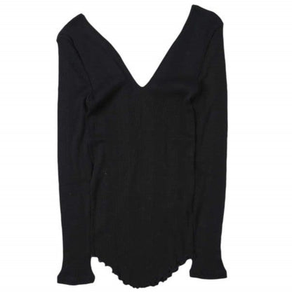 ハクジ Random Rib LS PO コットンシルクプルオーバー