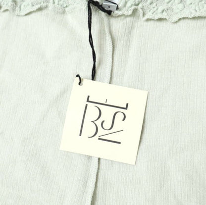 ベースレンジ NEHRU LONG SLEEVE TEE Organic Cotton Lace Fine Wool トップス