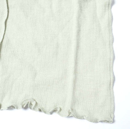 ベースレンジ NEHRU LONG SLEEVE TEE Organic Cotton Lace Fine Wool トップス