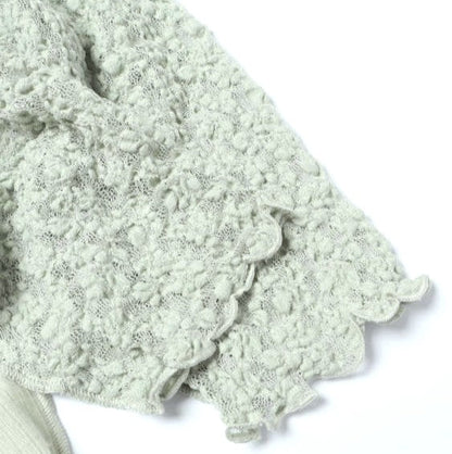 ベースレンジ NEHRU LONG SLEEVE TEE Organic Cotton Lace Fine Wool トップス