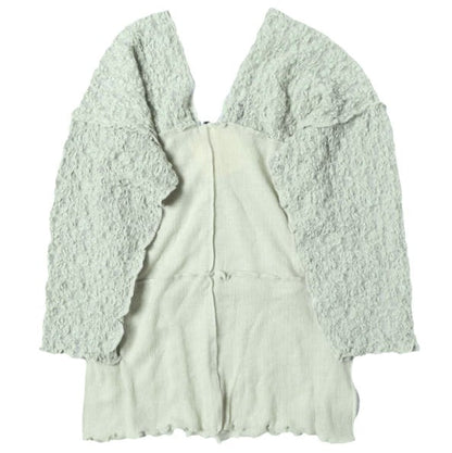 ベースレンジ NEHRU LONG SLEEVE TEE Organic Cotton Lace Fine Wool トップス