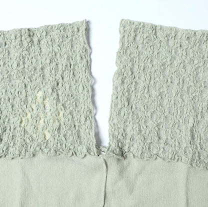 ベースレンジ NEHRU TANK Organic Cotton Lace Fine Wool タンクトップ