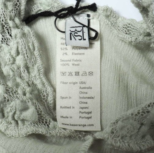 ベースレンジ NEHRU TANK Organic Cotton Lace Fine Wool タンクトップ
