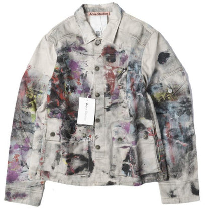アクネストゥディオズ TROMPE L'OEIL PRINT JACKET コットンデニムジャケット