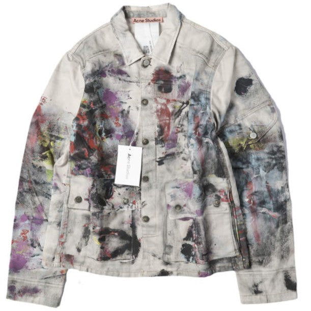 アクネストゥディオズ TROMPE L'OEIL PRINT JACKET コットンデニムジャケット