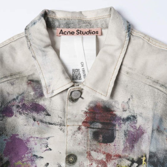 アクネストゥディオズ TROMPE L'OEIL PRINT JACKET コットンデニムジャケット
