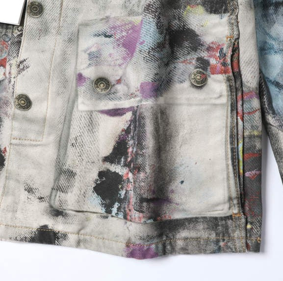アクネストゥディオズ TROMPE L'OEIL PRINT JACKET コットンデニムジャケット