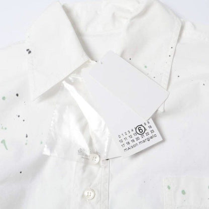 エムエム6メゾンマルジェラ CAMICIE A MANICHE PAINT RESIDUE SHIRT コットンシャツ