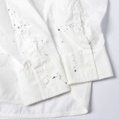 エムエム6メゾンマルジェラ CAMICIE A MANICHE PAINT RESIDUE SHIRT コットンシャツ