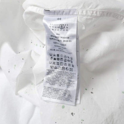 エムエム6メゾンマルジェラ CAMICIE A MANICHE PAINT RESIDUE SHIRT コットンシャツ