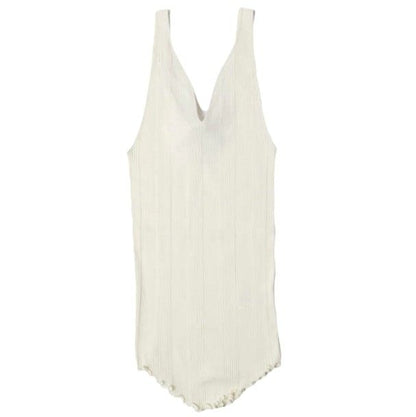 ハクジ Random Rib Tanktop コットンシルクタンクトップ