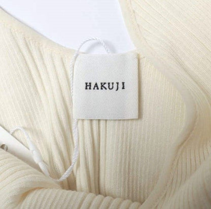 ハクジ Random Rib Tanktop コットンシルクタンクトップ