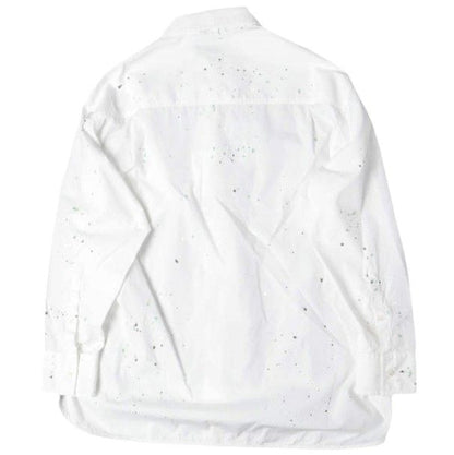 エムエム6メゾンマルジェラ CAMICIE A MANICHE PAINT RESIDUE SHIRT コットンシャツ