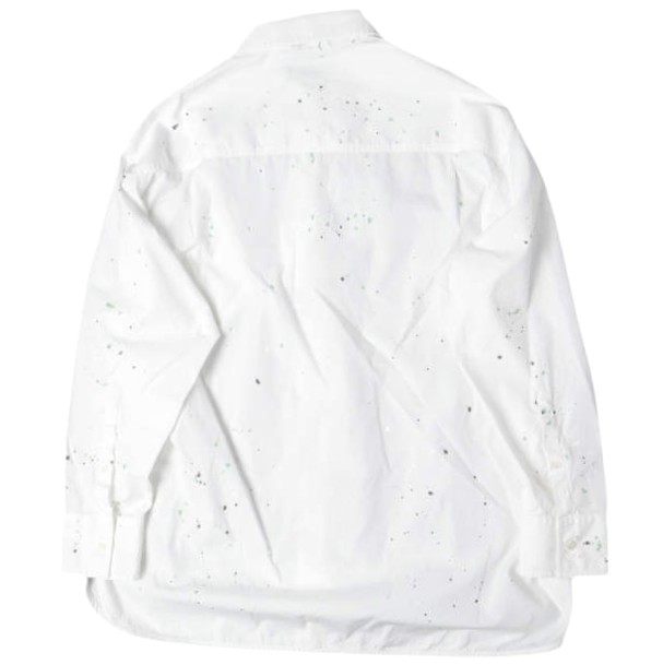 エムエム6メゾンマルジェラ CAMICIE A MANICHE PAINT RESIDUE SHIRT コットンシャツ