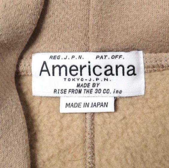 アメリカーナ WIDE FULLZIP HOODIE コットン混 スウェットパーカー