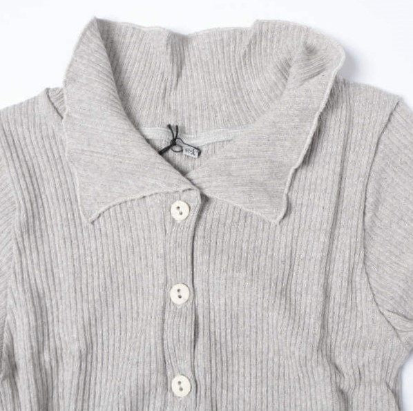 ベースレンジ DUAL POLO RECYCLED COTTON RIB ニットトップス