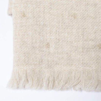 THROW ELENA W C Boucle Dot ウールカシミヤマフラー