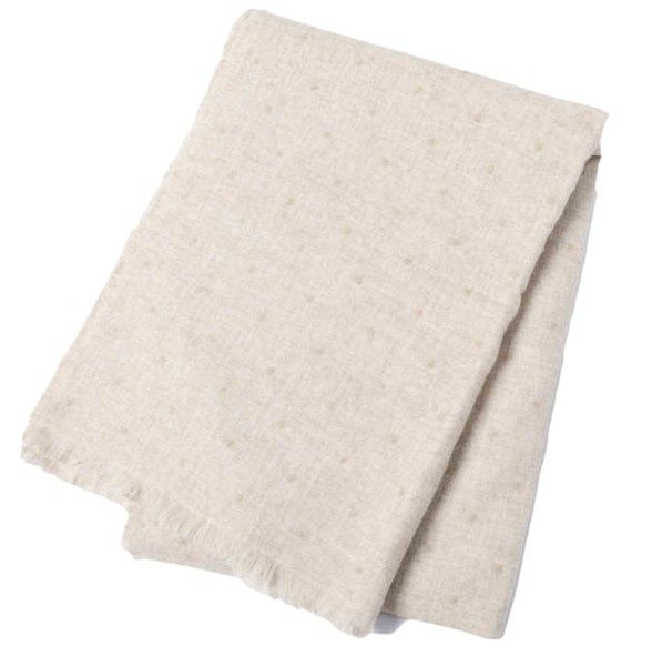 THROW ELENA W C Boucle Dot ウールカシミヤマフラー