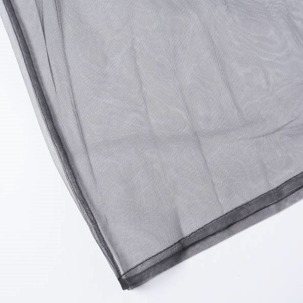 マージ Tulle Asymmetric Decorativeプルオーバー