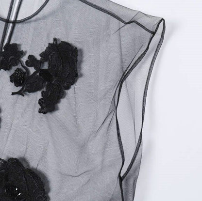 マージTulle Embroideryプルオーバー