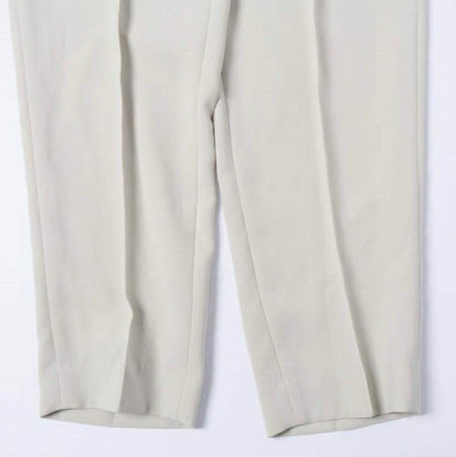 ベイジ ベルテッドテーパードパンツ ジョーゼットパンツ
