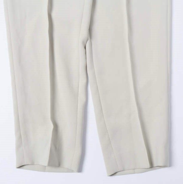 ベイジ ベルテッドテーパードパンツ ジョーゼットパンツ