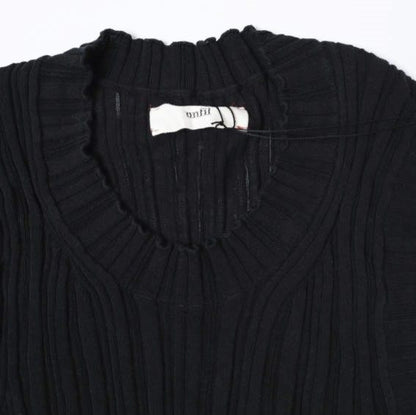 アンフィル high twist cotton リブノースリーブトップス