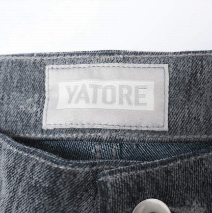YATOREフロッキーストレートデニムコットンスパンデックスジーンズ