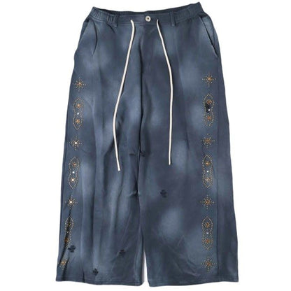 ダンケシェーン STUDS SWEAT BAGGY PANTS コットンパンツ