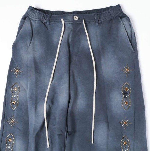ダンケシェーン STUDS SWEAT BAGGY PANTS コットンパンツ
