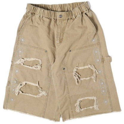ダンケシェーン STUDS W-KNEE DUCK SHORTS コットンショーツ