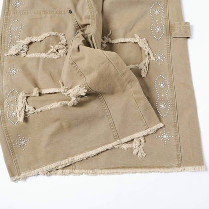 ダンケシェーン STUDS W-KNEE DUCK SHORTS コットンショーツ