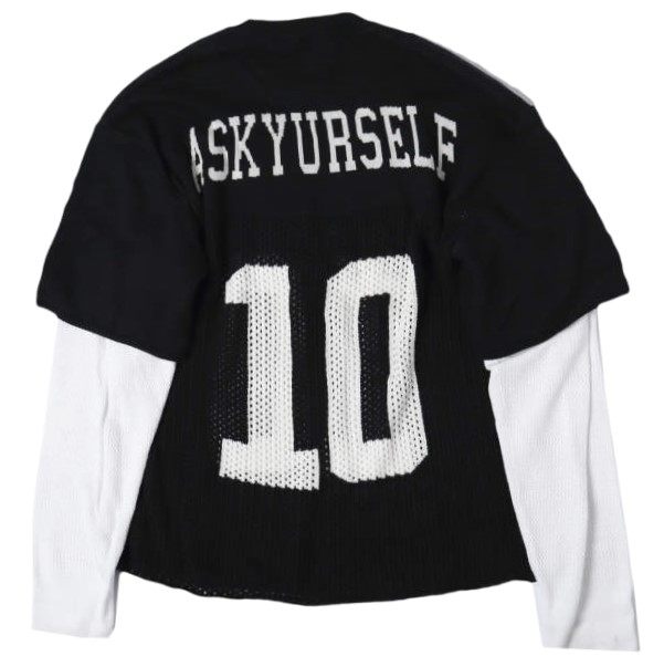 アスクユアセルフ Knit Mesh Long Sleeve Jersey ニットトップス