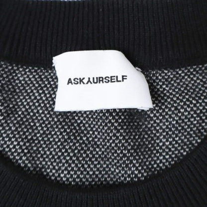 アスクユアセルフ Knit Mesh Long Sleeve Jersey ニットトップス
