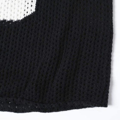アスクユアセルフ Knit Mesh Long Sleeve Jersey ニットトップス