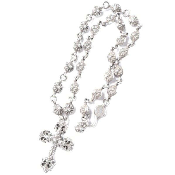 クロムハーツ FILIGREE CROSS XSM #1 クロスボールチェーン ネックレス シルバー