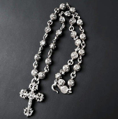 クロムハーツ FILIGREE CROSS XSM #1 クロスボールチェーン ネックレス シルバー