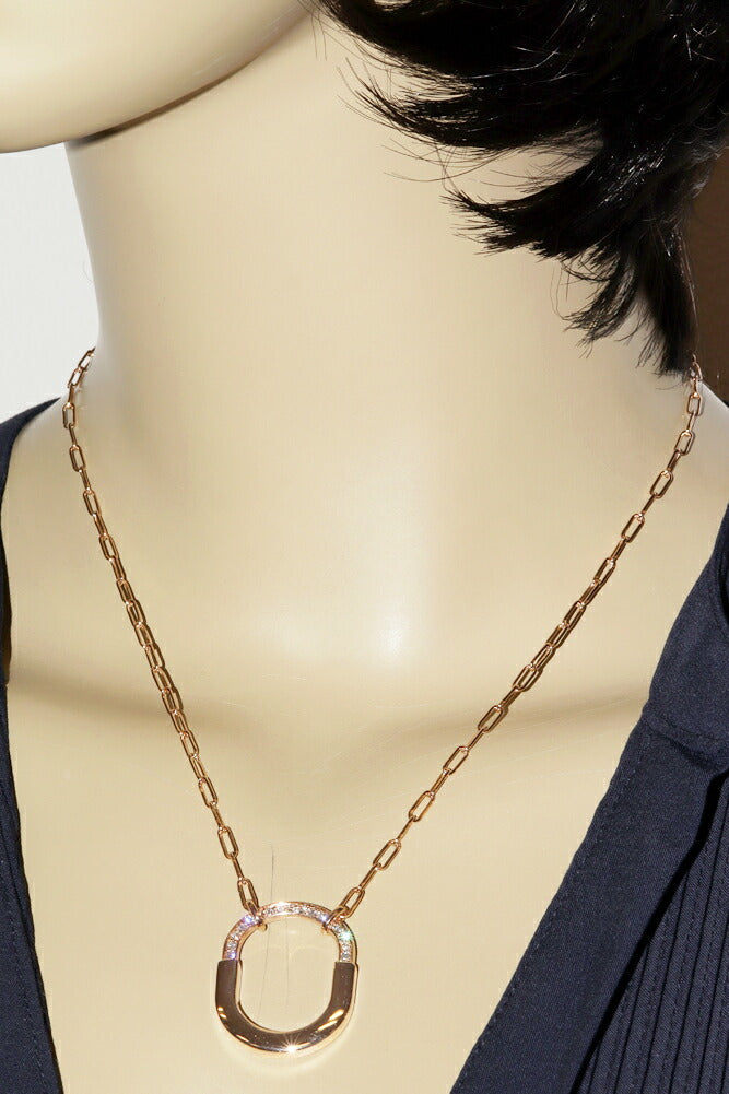 ティファニー ロック K18PG ダイヤモンド ペンダントネックレス