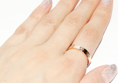 カルティエ ラブウェディングリング Au750 ダイヤモンドリング 53号
