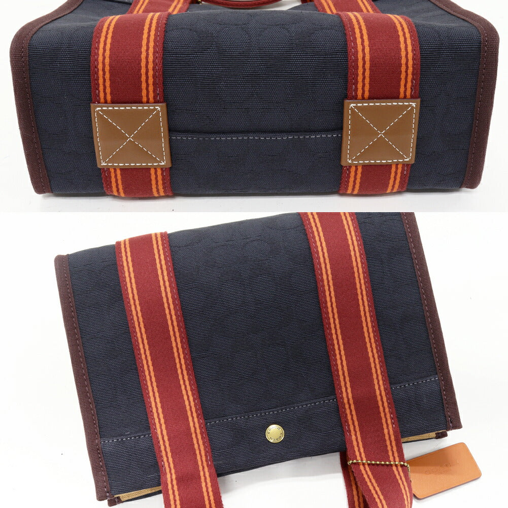 コーチ スピン トート27 シグネチャージャカード 2wayバッグ