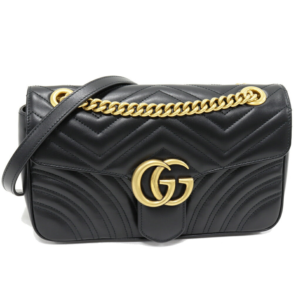 グッチ GGマーモント カーフ チェーンショルダーバッグ