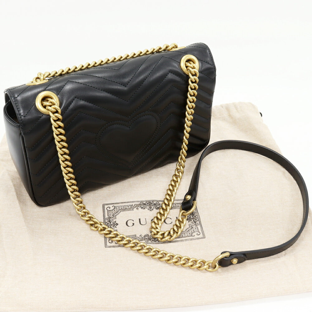 グッチ GGマーモント カーフ チェーンショルダーバッグ