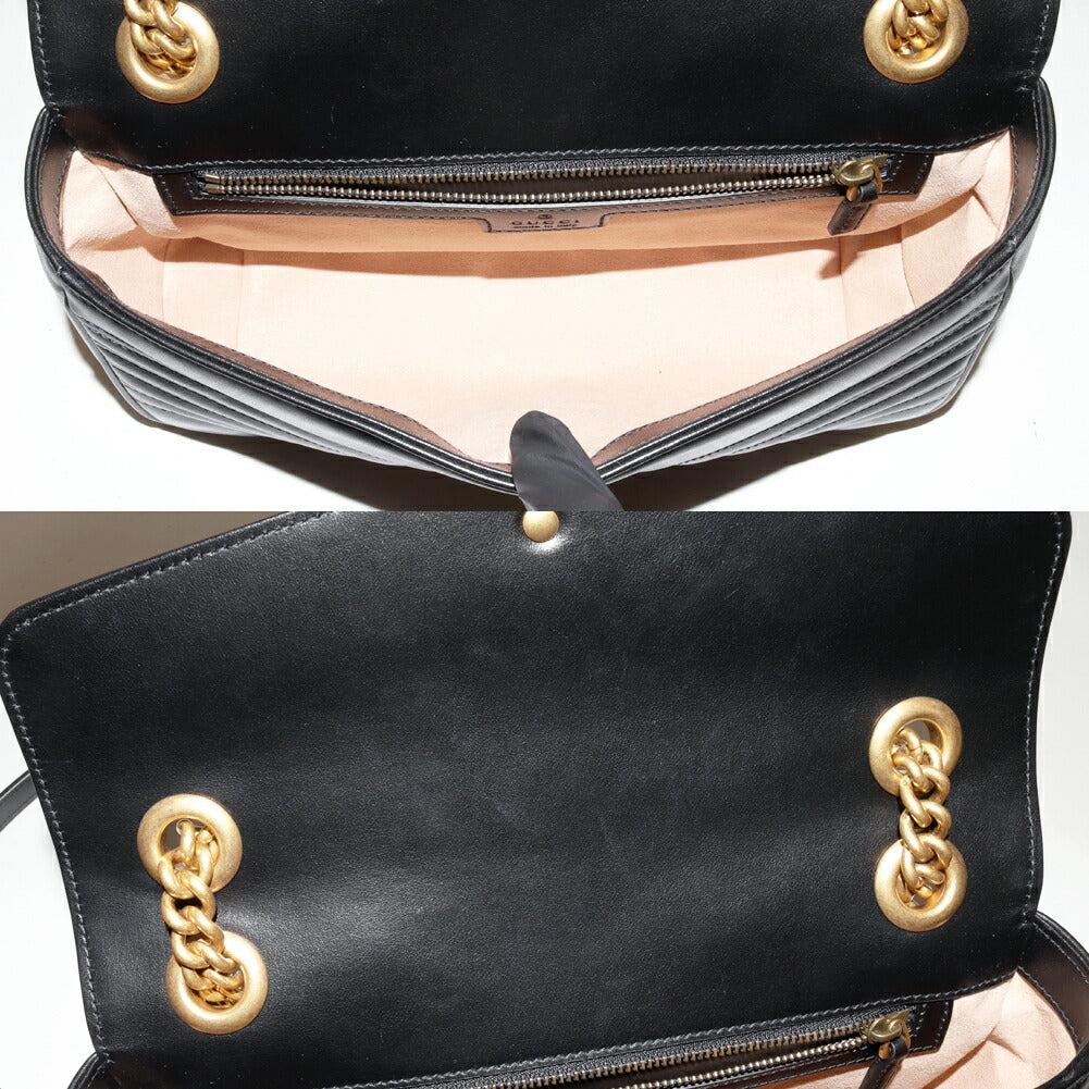 グッチ GGマーモント カーフ チェーンショルダーバッグ