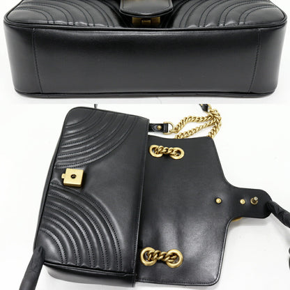 グッチ GGマーモント カーフ チェーンショルダーバッグ