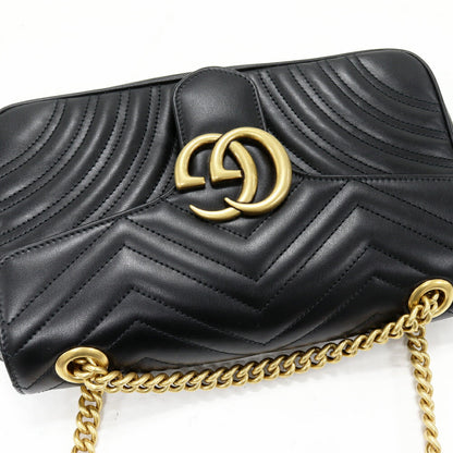 グッチ GGマーモント カーフ チェーンショルダーバッグ